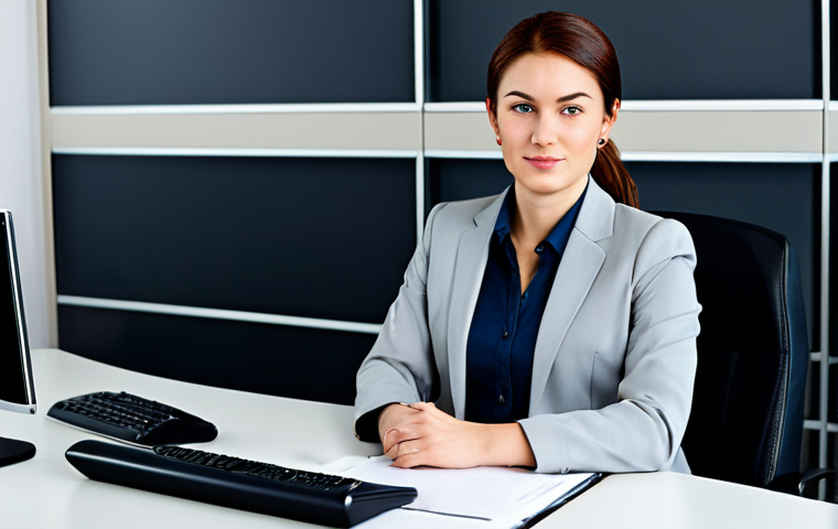 Business Professional**

"A professional businesswoman in a modest business suit, sitting at a desk in a modern office, fully clothed, appropriate attire, safe for work, perfect anatomy, natural proportions, professional photography, high quality"

**