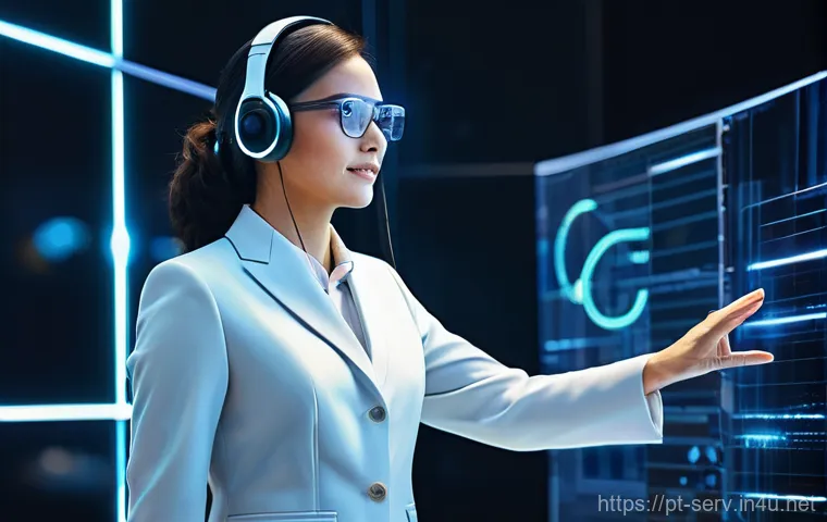 서비스관리사와 기술 혁신 사례 - **Prompt 1: The Human-AI Symphony Conductor**
    "A visionary female service manager, in her late 4...