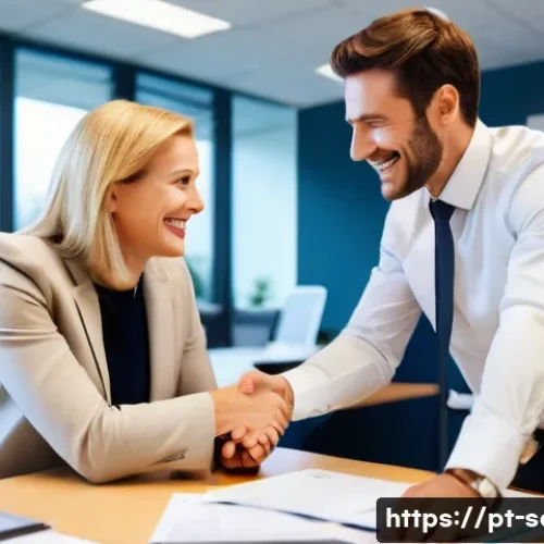 서비스관리사와 고객 데이터 활용 사례 - **Prompt:** A warm, empathetic female service manager, professionally dressed in a modern office, is...